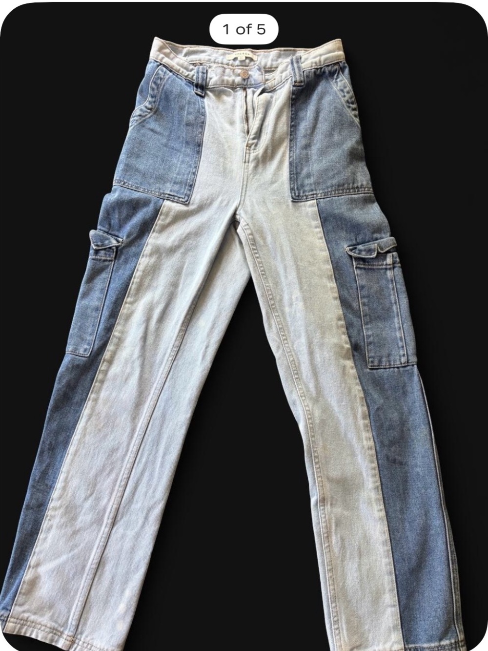PacSun Light Wash Two-Tone Denim Jeans